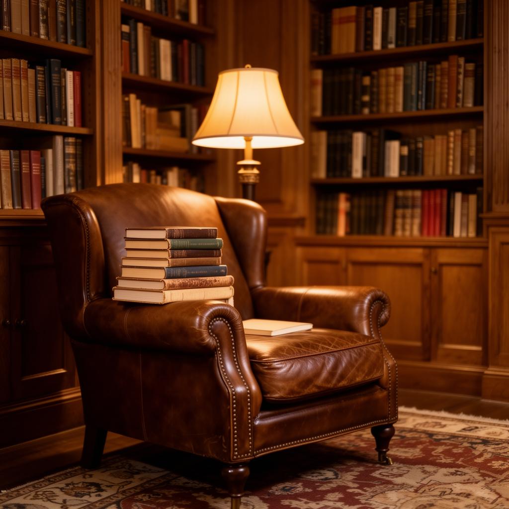 Comfortable home library reading corner representing retirement lifestyle